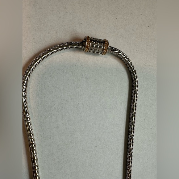 Vintage Woven Silver Necklace With Magnetic Closure. - Picture 11 of 16